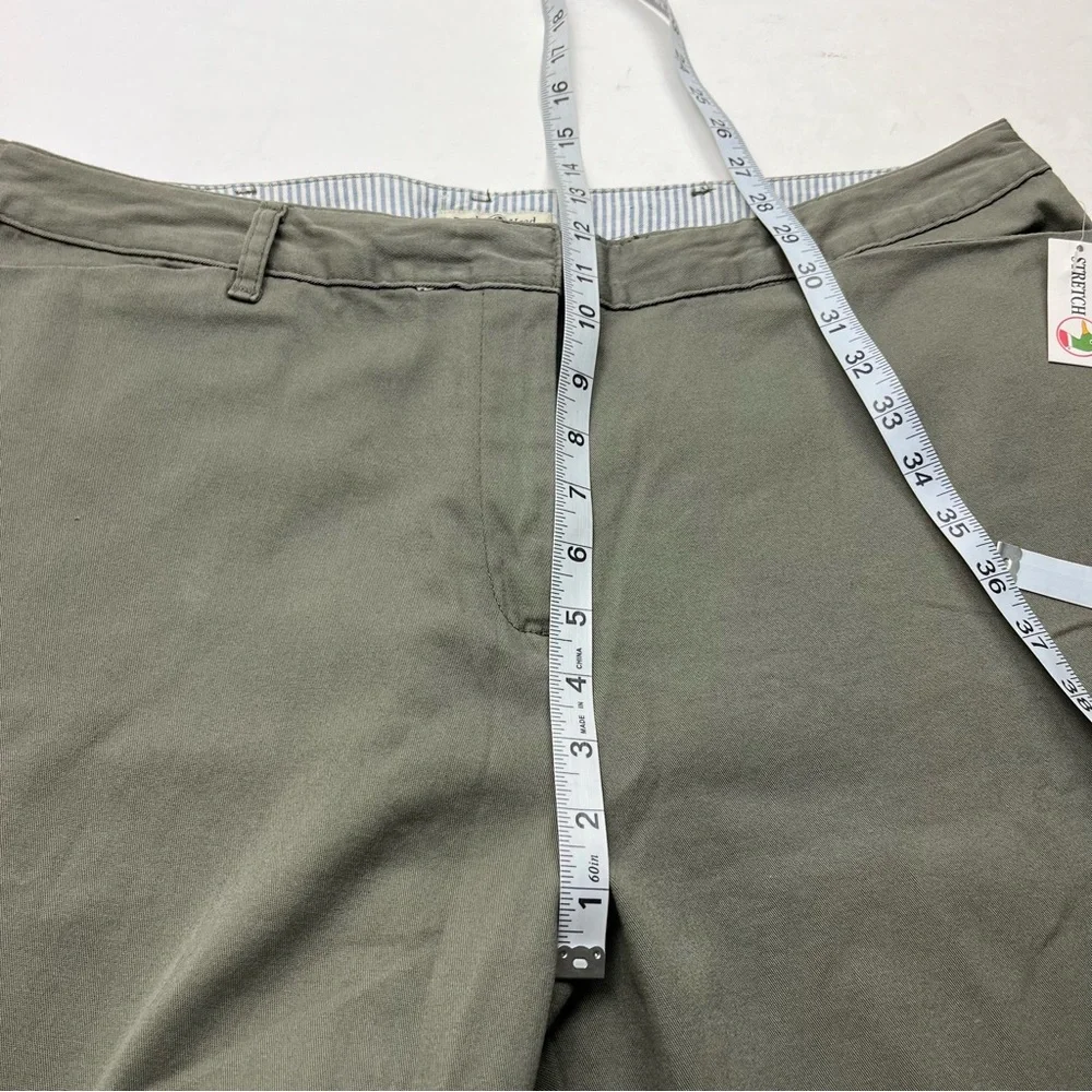 Duck Head‎ Stretch Twill Pant Womens Size 18 Green Pockets Preppy NEW